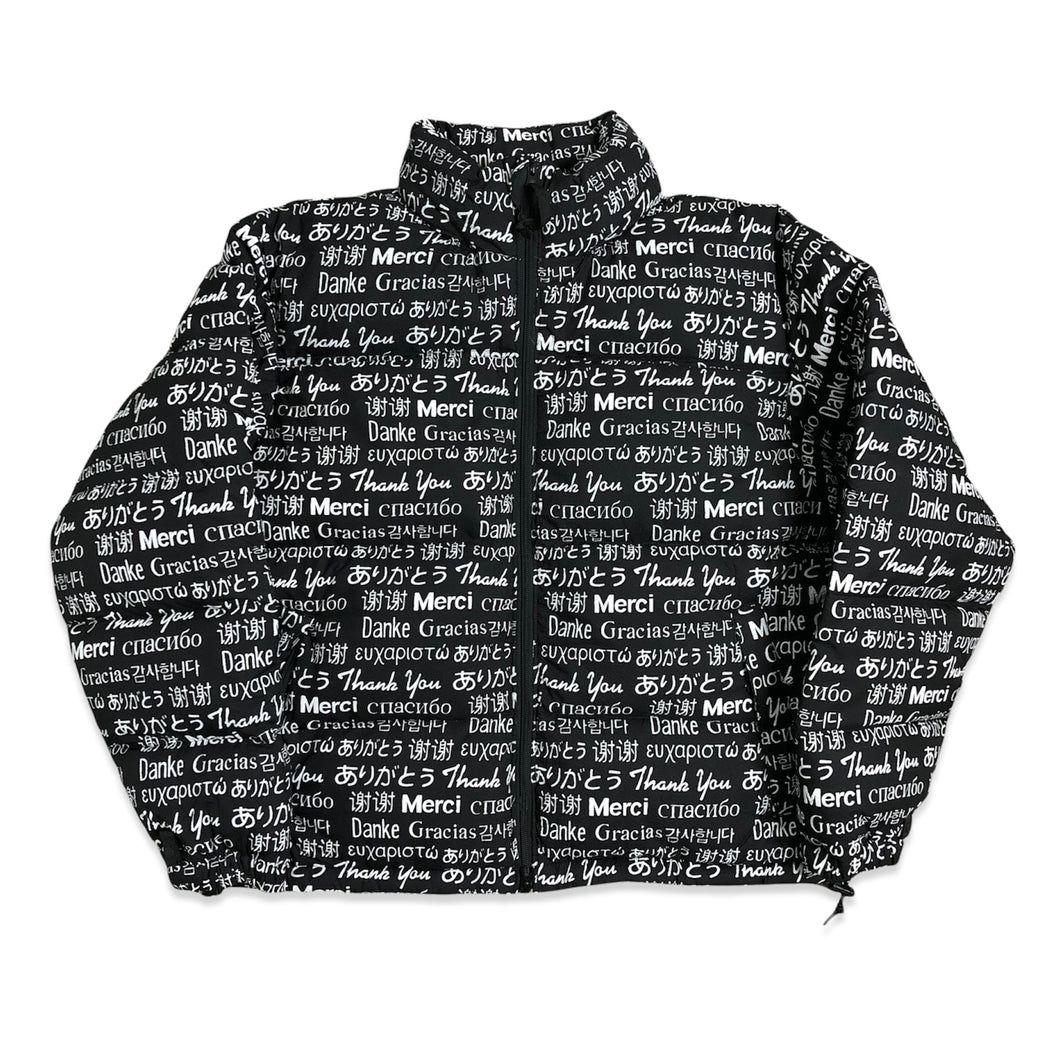 Chinatown Market Multi Language Puffer Jacket (Large)